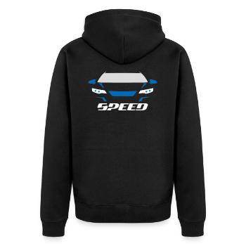 Car Sports Car Silhouette - Unisex Premium Organic Zip Hoodie - black - Back - Nico (187cm)