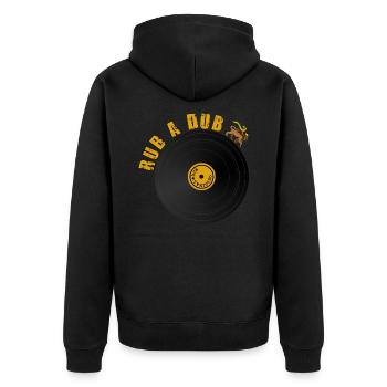 Roots Dub Reggae - Veste à capuche bio Premium Unisexe - noir - Dos - Nico (187cm)