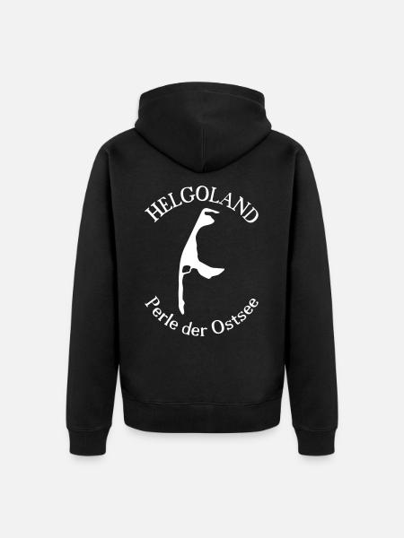 Helgoland oder Sylt - Perle der Ostsee - Unisex Premium Bio Zip Hoodie - Schwarz