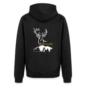 Hunter Gift Waidmannsheil-Jagen est la conservation de la nature - Veste à capuche bio Premium Unisexe - noir - Dos - Nico (187cm)