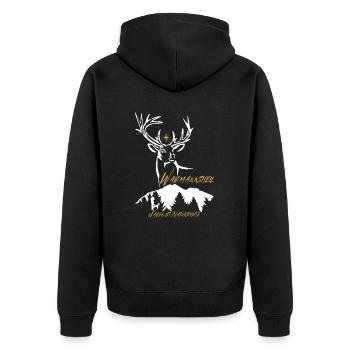 Hunter Gift Waidmannsheil-Jagen est la conservation de la nature - Veste à capuche bio Premium Unisexe - noir - Dos - Nico (187cm)
