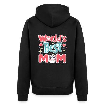 Best Mom Forever - Cadeau de fête des mères - Veste à capuche bio Premium Unisexe - noir - Dos - Nico (187cm)