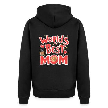Best Mom Forever - Cadeau de fête des mères - Veste à capuche bio Premium Unisexe - noir - Dos - Nico (187cm)
