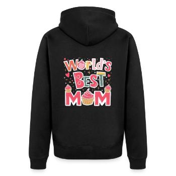 Best Mom Forever - Cadeau de fête des mères - Veste à capuche bio Premium Unisexe - noir - Dos - Nico (187cm)