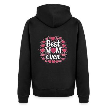 Best Mom Forever - Cadeau de fête des mères - Veste à capuche bio Premium Unisexe - noir - Dos - Nico (187cm)