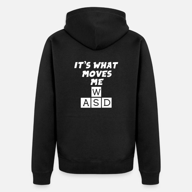 Gamer WASD - Veste à capuche bio Premium Unisexe - noir
