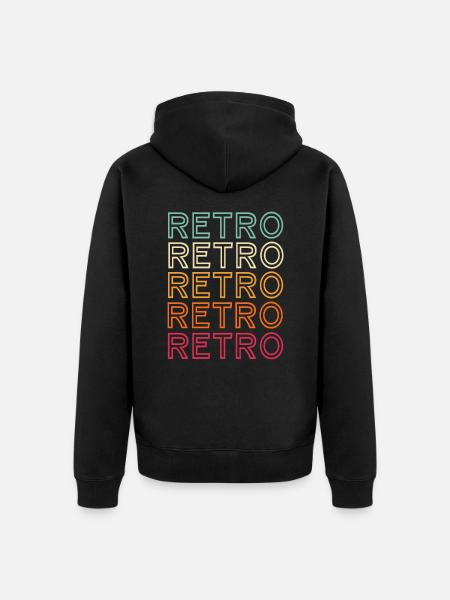 Rétro rétro rétro - Veste à capuche bio Premium Unisexe - noir