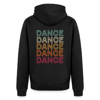 Musique de Danse Rétro Vintage - Veste à capuche bio Premium Unisexe - noir - Dos - Nico (187cm)