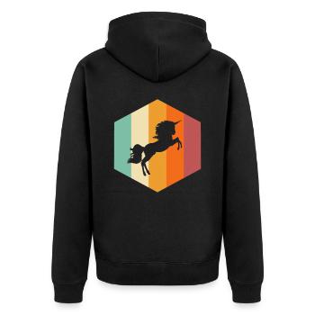 Licorne - Veste à capuche bio Premium Unisexe - noir - Dos - Nico (187cm)