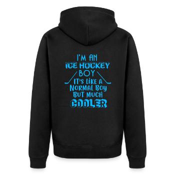 Hockey sur glace Enfant - Veste à capuche bio Premium Unisexe - noir - Dos - Nico (187cm)
