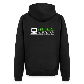 IT Computer IT Support IT Tickersystem - Veste à capuche bio Premium Unisexe - noir - Dos - Nico (187cm)