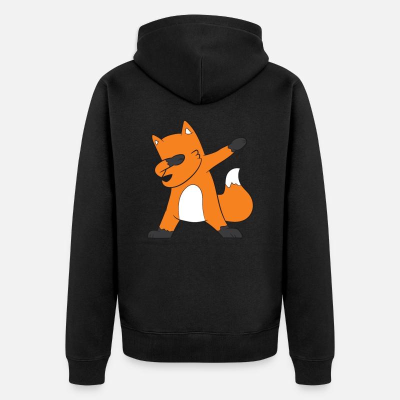 Dabbender Fuchs Dabbing Fox - Veste à capuche bio Premium Unisexe - noir