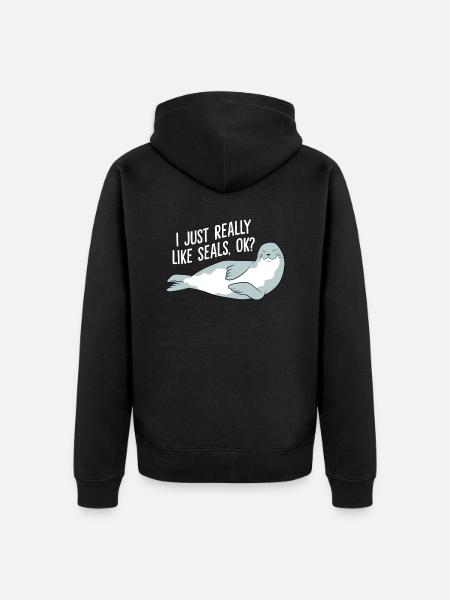 Mi piacciono molto i sigilli Ok - Ekologisk premiumluvjack unisex - svart