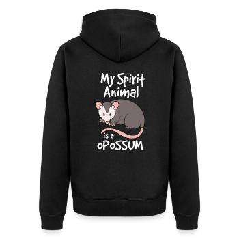 Opossum amusant Mon animal préféré est un - Veste à capuche bio Premium Unisexe - noir - Dos - Nico (187cm)