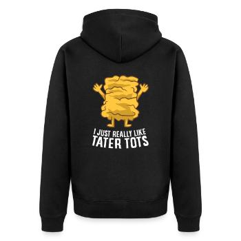 J’adore les croquettes - Veste à capuche bio Premium Unisexe - noir - Dos - Nico (187cm)