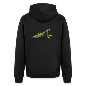 Heuschrecke Insekt Praying Mantis Grashüpfer - Unisex Premium Bio Zip Hoodie - Schwarz - Hinten - Nico (187cm)