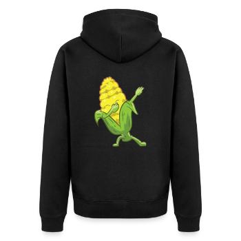 Dabbing Corn Cute Dancing Corn Gift For Corn - Unisex Premium Organic Zip Hoodie - black - Back - Nico (187cm)