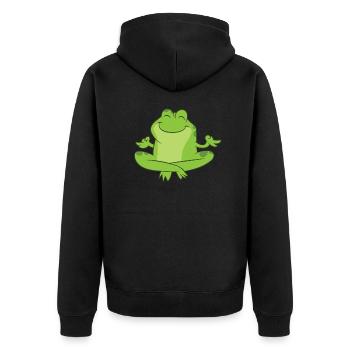 Grenouille de yoga Kambo Jungle Frog Medicine - Veste à capuche bio Premium Unisexe - noir - Dos - Nico (187cm)