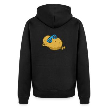 Pomme de terre avec lunettes de soleil Relaxing Pomme de terre - Veste à capuche bio Premium Unisexe - noir - Dos - Nico (187cm)