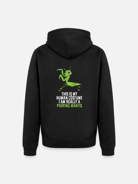 Praying Mantis Costume - Veste à capuche bio Premium Unisexe - noir