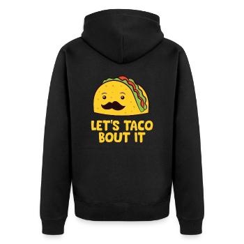 Laissez-nous Taco Bout It Tacos Mexicains - Veste à capuche bio Premium Unisexe - noir - Dos - Nico (187cm)