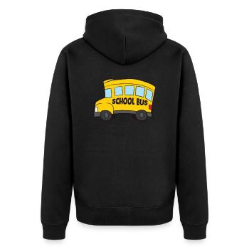 Enfants drôles Bus scolaire Cadeau pour le bus scolaire - Veste à capuche bio Premium Unisexe - noir - Dos - Nico (187cm)
