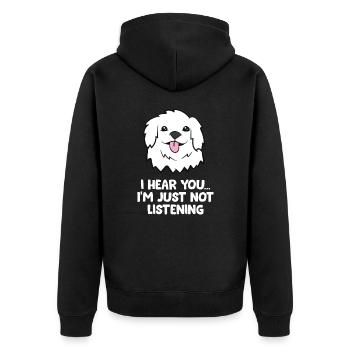 Great Pyrenees Dogs I Hear You I’m Just Not - Veste à capuche bio Premium Unisexe - noir - Dos - Nico (187cm)