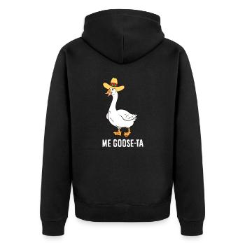 Me Goose Ta Mexican Funny Spanish Goose Pun - Unisex Premium Bio Zip Hoodie - Schwarz - Hinten - Nico (187cm)