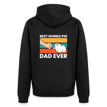 Meilleur papa cochon d’Inde de tous les temps - Veste à capuche bio Premium Unisexe - noir - Dos - Nico (187cm)