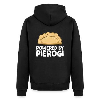 Propulsé par Pierogi Funny Pierogi - Veste à capuche bio Premium Unisexe - noir - Dos - Nico (187cm)