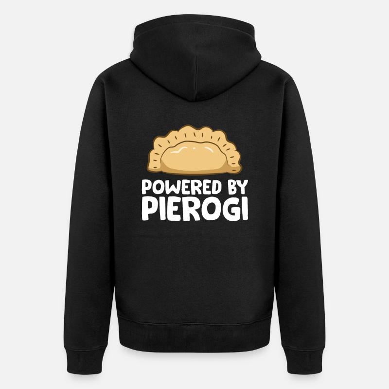 Propulsé par Pierogi Funny Pierogi - Veste à capuche bio Premium Unisexe - noir