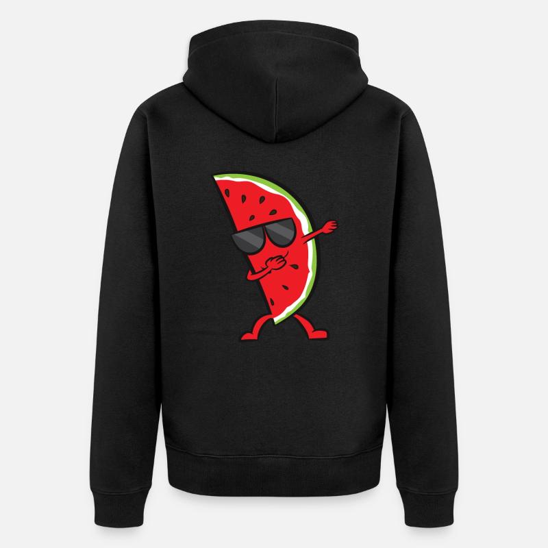 Dab Pastèque Amour Pastèque - Veste à capuche bio Premium Unisexe - noir