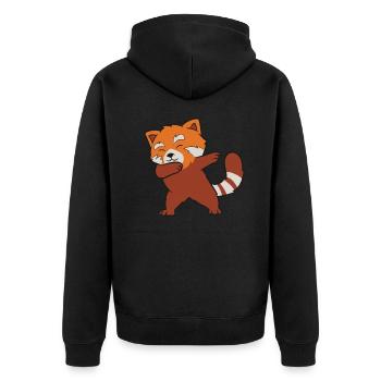 Drôle de panda rouge amateurs De panda rouge Dabbing - Veste à capuche bio Premium Unisexe - noir - Dos - Nico (187cm)
