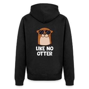 Drôle de loutre comme pas de loutre Drôle de loutre de mer - Veste à capuche bio Premium Unisexe - noir - Dos - Nico (187cm)