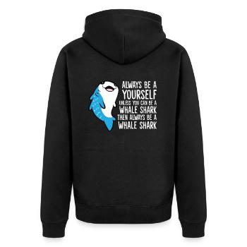 Soyez toujours vous-même à moins de connaître un requin-baleine - Veste à capuche bio Premium Unisexe - noir - Dos - Nico (187cm)