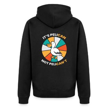 Il s’appelle Pelican, Not Pelicant Love Pelicans - Veste à capuche bio Premium Unisexe - noir - Dos - Nico (187cm)
