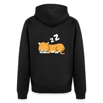 Pyjama Jaguar Lazy Jaguar endormi - Veste à capuche bio Premium Unisexe - noir - Dos - Nico (187cm)