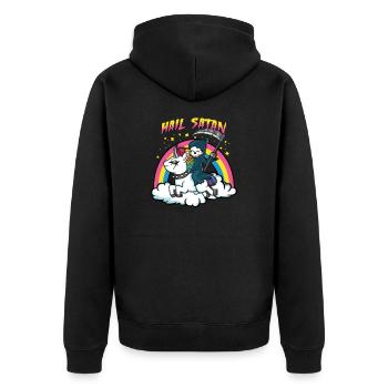 Salut Satan I Effrayant Mignon Pastel Goth Grim Reaper - Veste à capuche bio Premium Unisexe - noir - Dos - Nico (187cm)