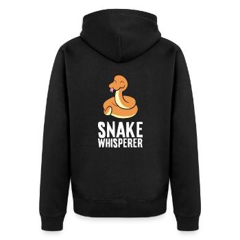 Snake Whisperer Drôle d’amant de serpent - Veste à capuche bio Premium Unisexe - noir - Dos - Nico (187cm)