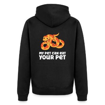 My Pet Can Eat Your Pet Corn Snake Owner - Unisex Premium Organic Zip Hoodie - black - Back - Nico (187cm)