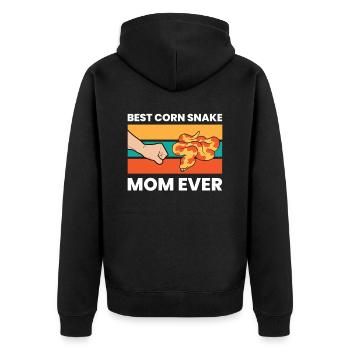 Corn Snake Pet Mom Best Corn Snake Mom Ever - Unisex Premium Organic Zip Hoodie - black - Back - Nico (187cm)