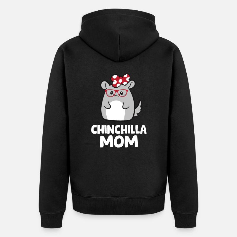 Maman Chinchilla - Veste à capuche bio Premium Unisexe - noir