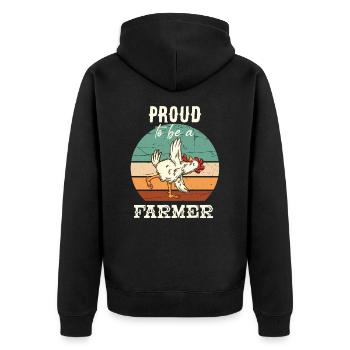 Fier d’être un agriculteur Bauer Humor Landwirt - Veste à capuche bio Premium Unisexe - noir - Dos - Nico (187cm)