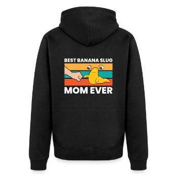 Meilleure maman d’escargot banane de tous les temps - Veste à capuche bio Premium Unisexe - noir - Dos - Nico (187cm)
