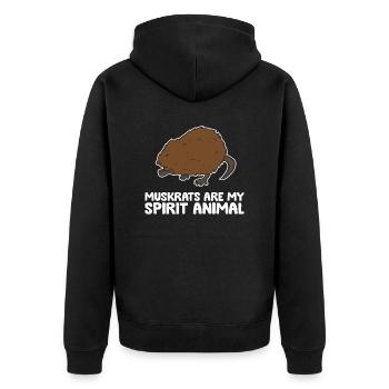 Les rats musqués sont mon animal d’âme - Veste à capuche bio Premium Unisexe - noir - Dos - Nico (187cm)