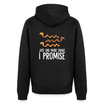 Corn Snake Lover Just One More Snake I Promise - Unisex Premium Organic Zip Hoodie - black - Back - Nico (187cm)