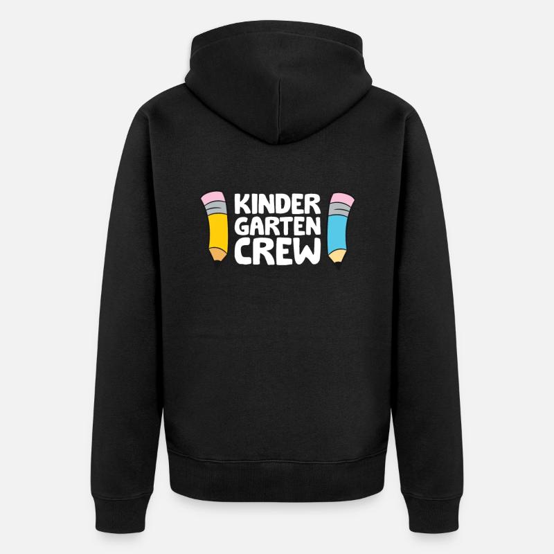 Kindergarten Crew - Unisex Premium Bio Zip Hoodie - Schwarz