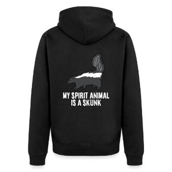 Mon animal d’âme est une mouffette - Veste à capuche bio Premium Unisexe - noir - Dos - Nico (187cm)
