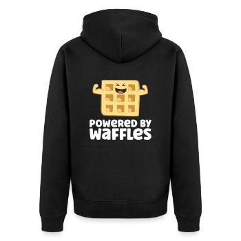 Propulsé par Waffles - Veste à capuche bio Premium Unisexe - noir - Dos - Nico (187cm)