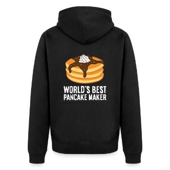 La meilleure crêperie du monde - Veste à capuche bio Premium Unisexe - noir - Dos - Nico (187cm)